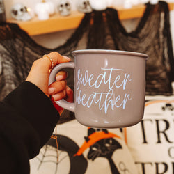 Modern Autumn Coffee Mug Collection Brown Design
Trendy Fall Season Drinkware Sweater Weather Theme