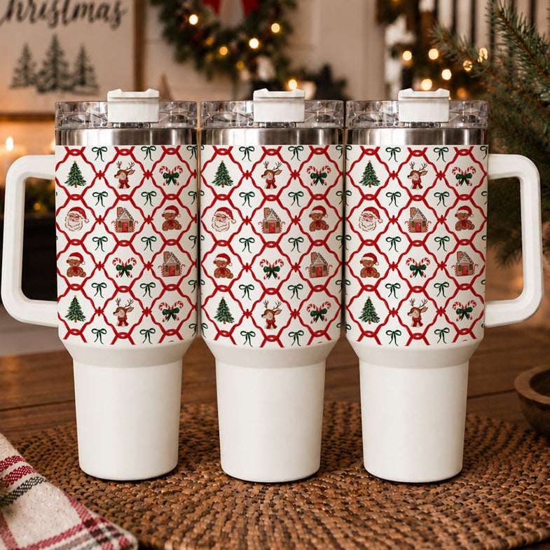 traditional Christmas 40oz tumbler
red and green Christmas tumbler with handle
cute Christmas icons tumbler
Santa gingerbread reindeer Christmas tumbler
40oz holiday tumbler with Santa and candy canes
festive Christmas tumbler for women
Christmas tumbler with traditional holiday pattern
red green holiday drinkware
Christmas cup with Santa gingerbread and reindeer
classic Christmas tumbler with handle
nostalgic Christmas drinkware
vintage inspired Christmas tumbler
Christmas tumbler with candy cane design