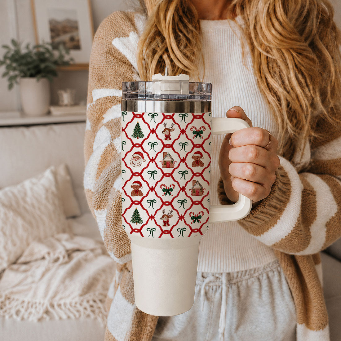 festive Christmas artwork travel cup
red green holiday beverage tumbler
Christmas cup with whimsical festive icons
winter holiday character tumbler
traditional Christmas print drinkware
merry holiday tumbler with Santa artwork
Christmas travel mug with festive characters
Santa reindeer gingerbread drink cup
Christmas tumbler with red bow details
holiday cup with Christmas tree icons
festive character tumbler for December
classic winter holiday drinkware
Christmas beverage cup with vintage style art
