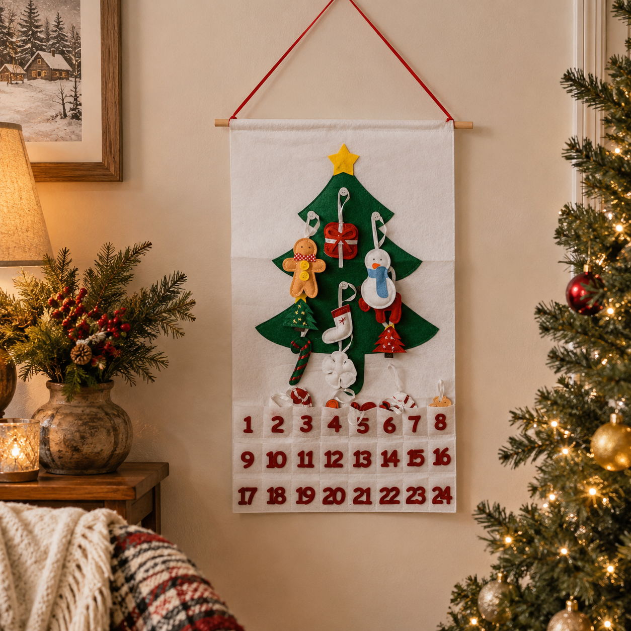 Christmas tree calendar with pockets
hanging pocket Christmas countdown
Advent pocket wall hanging
reusable pocket Advent calendar
fill your own Advent calendar
fillable Christmas Advent calendar
fillable Advent calendar with pockets
Christmas calendar you can fill
DIY fillable Christmas countdown
reusable fillable Advent calendar
Advent calendar for small surprises
Advent calendar for Christmas activities
Advent pockets for holiday notes
Advent calendar for family activities
Christmas countdown with daily 