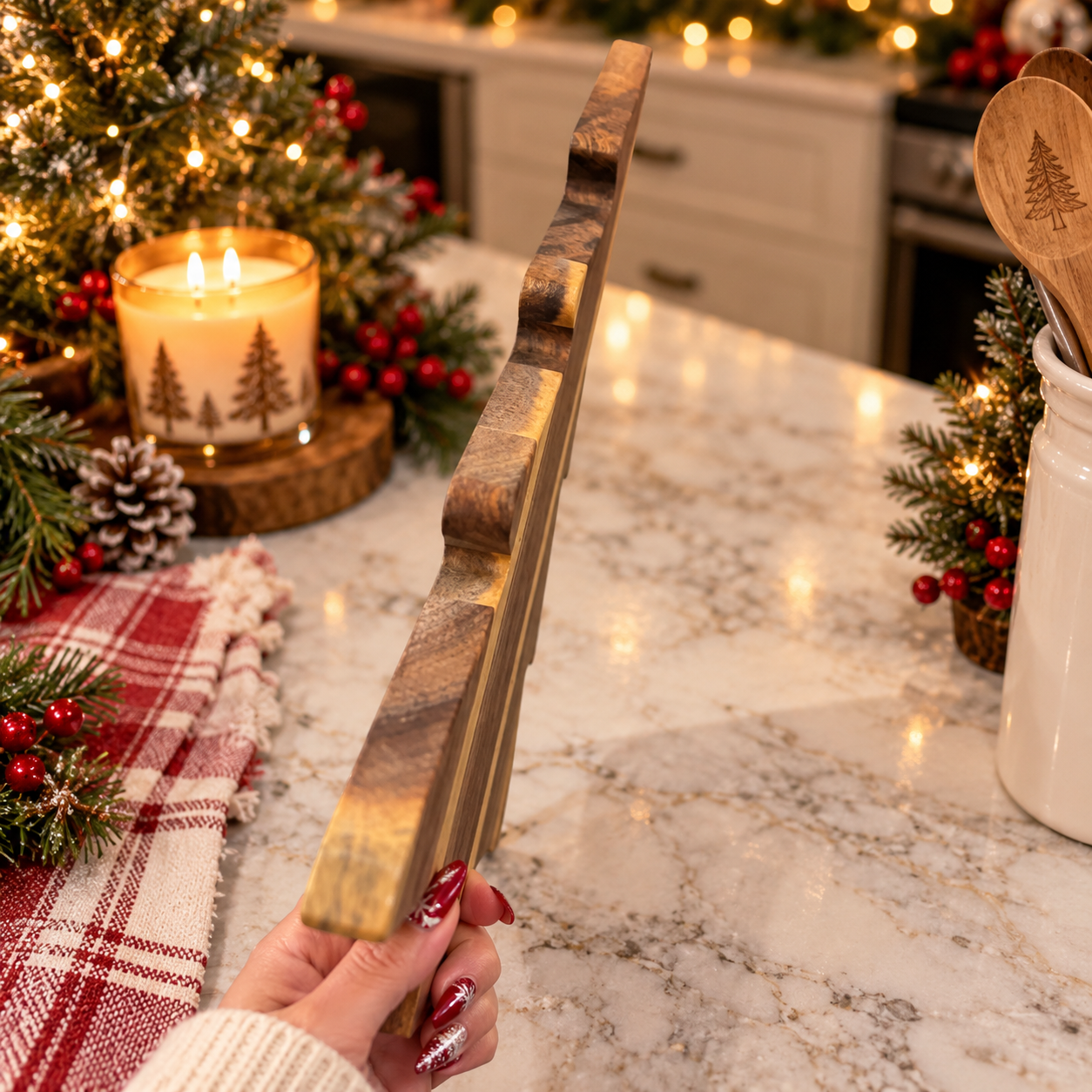 wooden Christmas appetizer board
Christmas kitchen serving board
farmhouse Christmas charcuterie board
rustic Christmas cutting board
wooden Christmas tree platter
Tree-shaped wooden serving board for Christmas gift giving
Acacia wood Christmas board gift for newlyweds