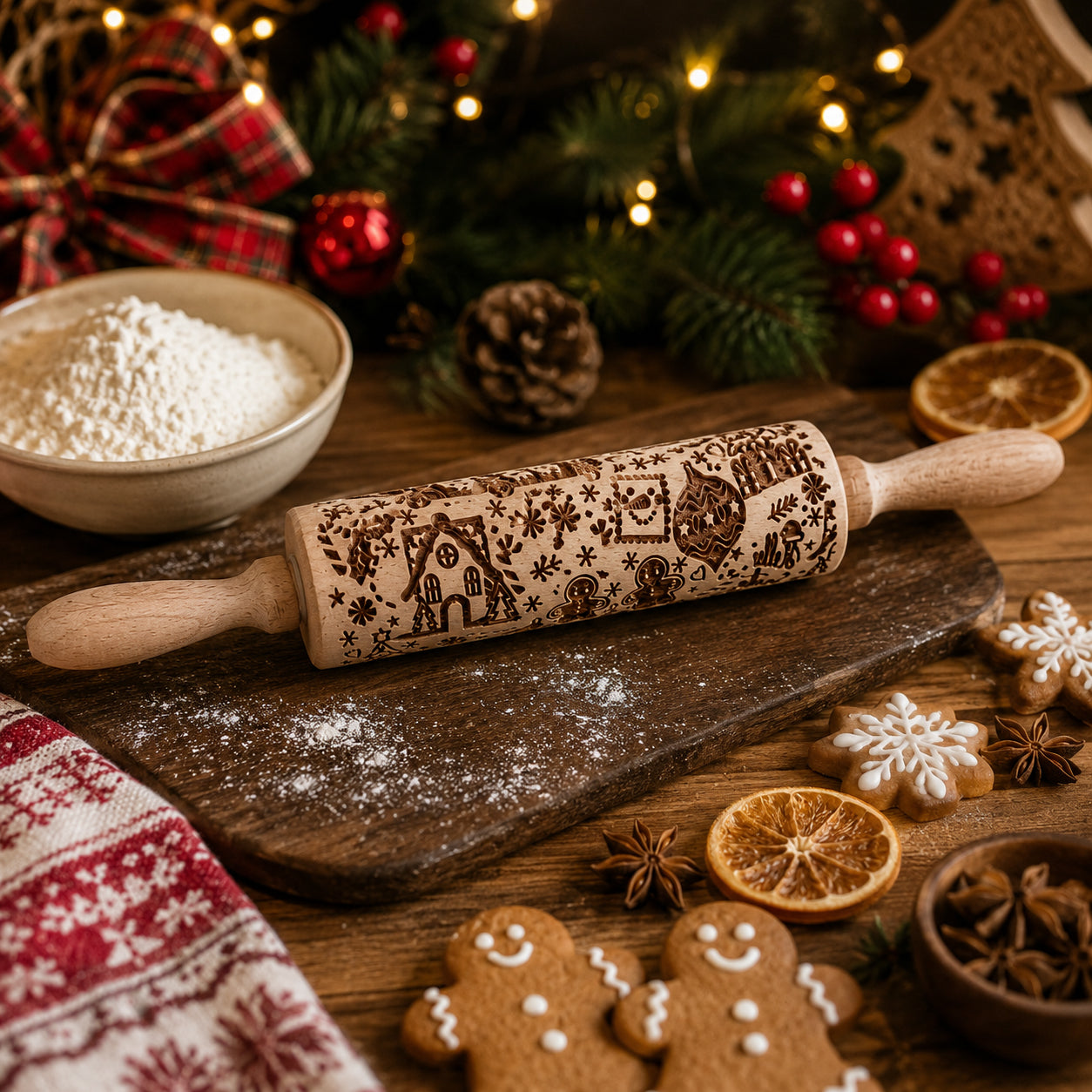 Christmas Rolling Pin Set