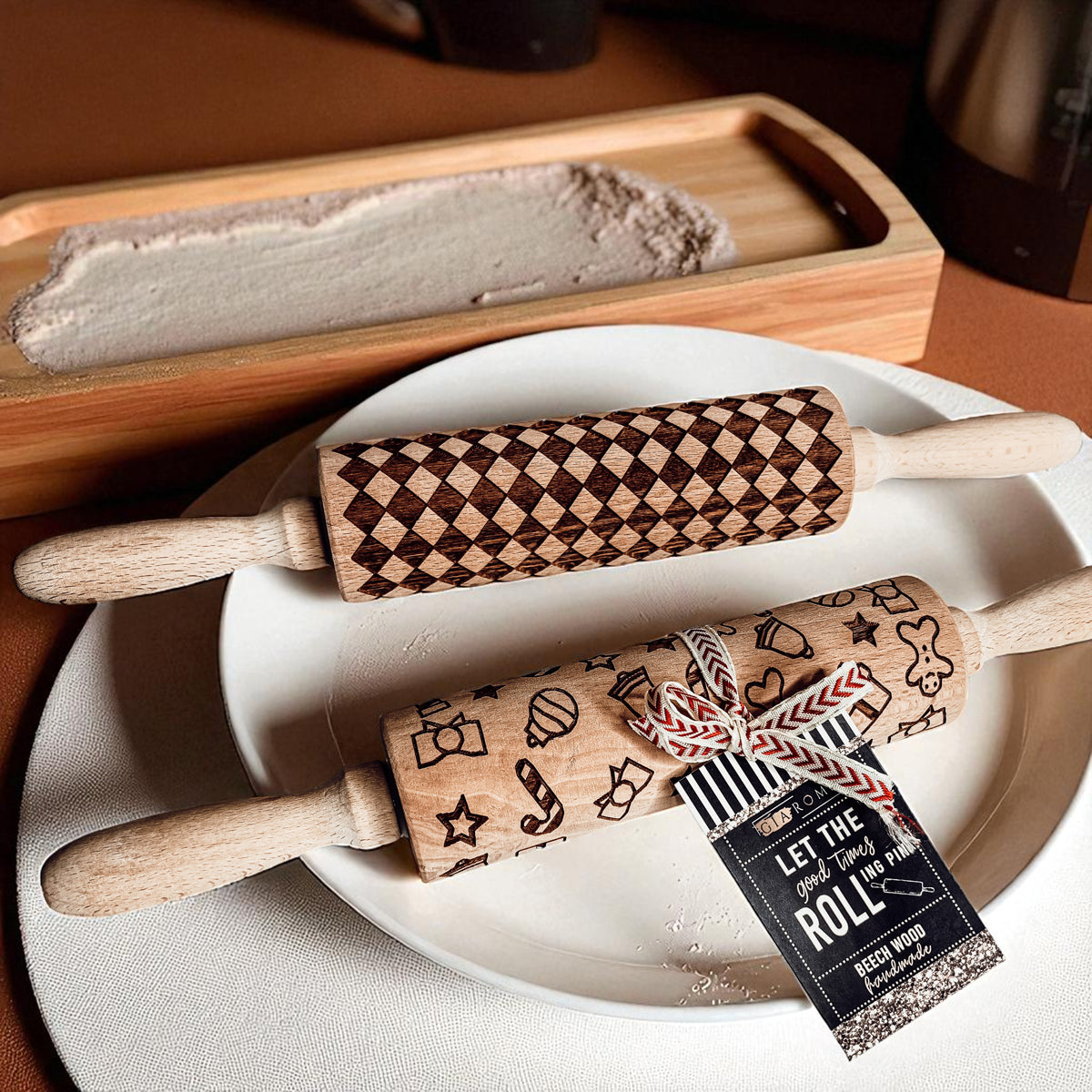 Courtly Check Rolling Pin