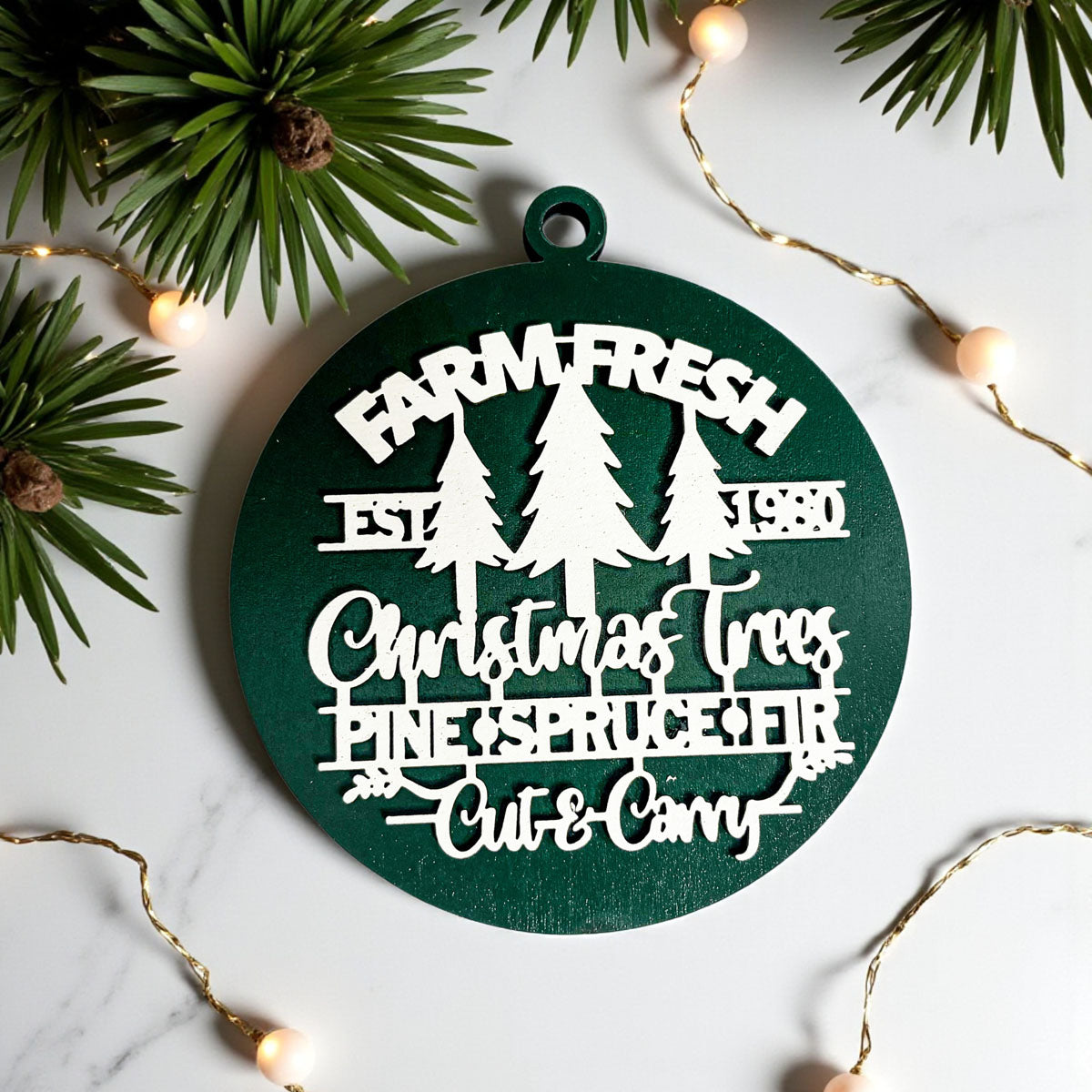 Farm fresh christmas trees pine, spruce, fir, cut & carry holiday decoration