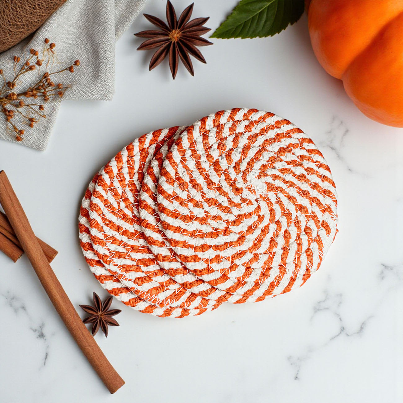 Christmas hostess gift braided rope coasters neutral autumn colors
Fall wedding gift braided rope coasters neutral home decor