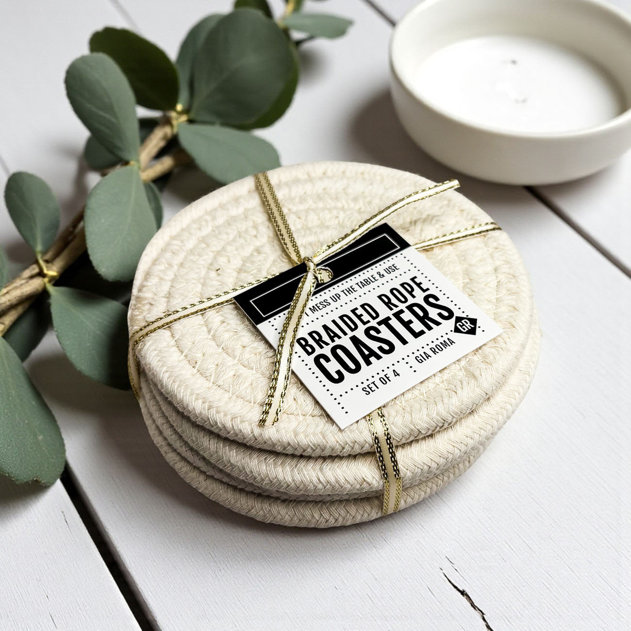 Fall gift ideas braided rope coasters neutral home accessories
Autumn present braided rope coasters fall colors gift set
Holiday gift guide braided coasters neutral autumn colors