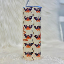 back of butterfly print tumbler