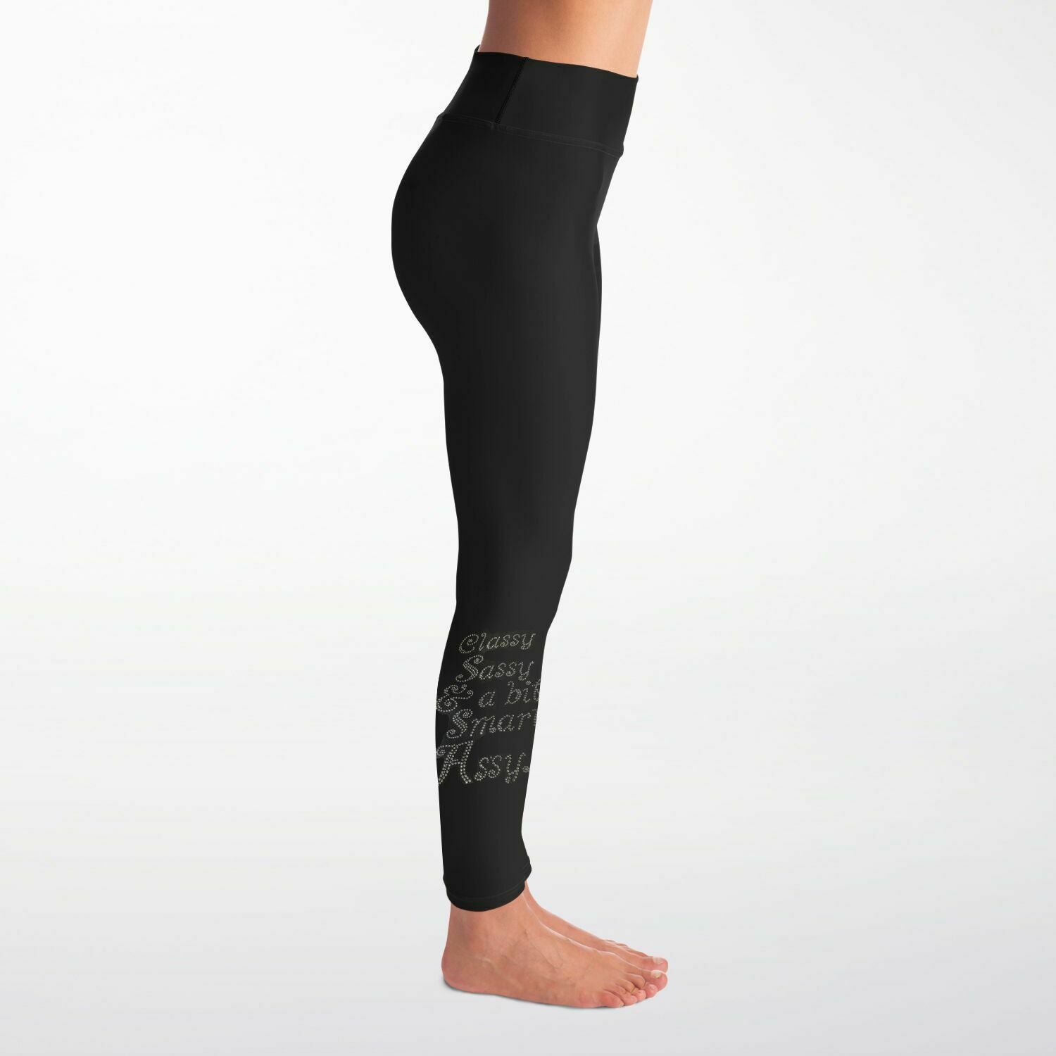 Classy Smart Assy Full Length Rhinestone Leggings with Pockets